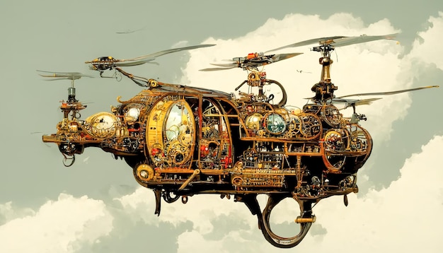 Mecanismo steampunk antiguo