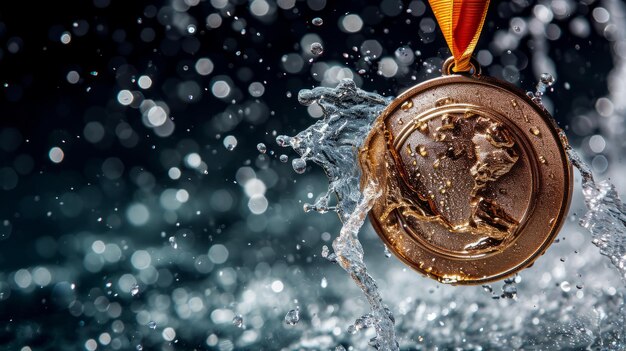 Foto medalha de vencedores honrados símbolo de negócios ilustração horizontal