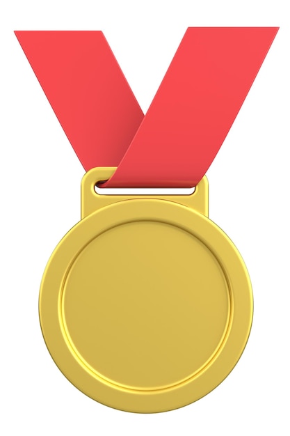 Medalla en 3D Medalla de oro Ilustración en 3D
