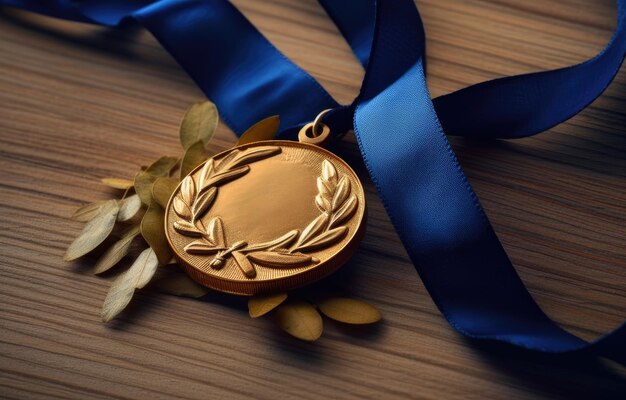 Foto medalla de plata en blanco creada con tecnología de ia generativa