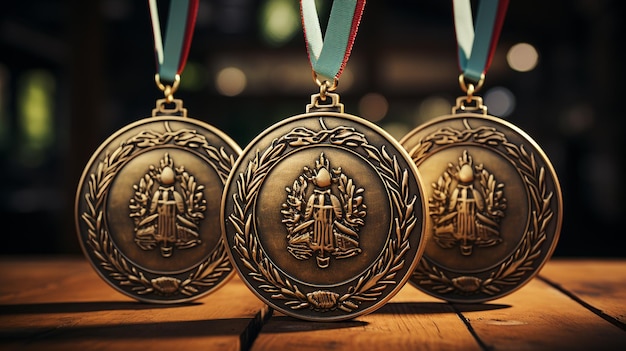 Foto medallas para el ganador