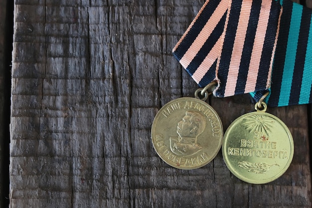 Medallas guerra mundial gran composición