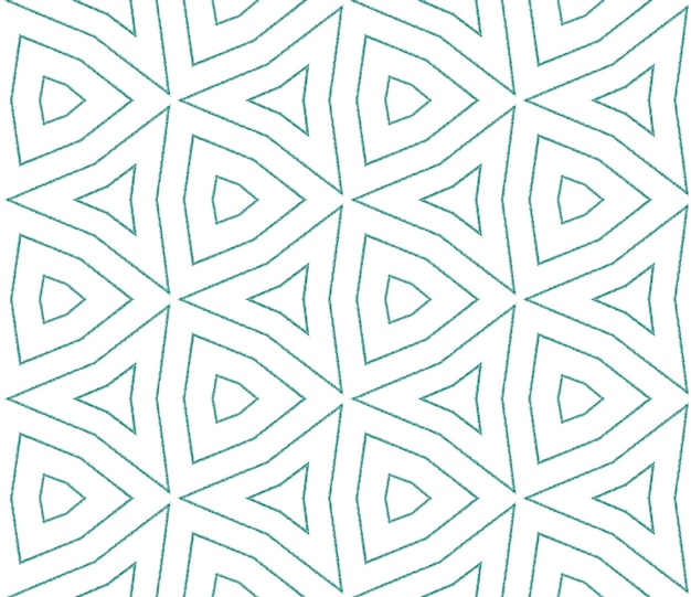 Medallón de patrones sin fisuras. Fondo caleidoscopio simétrico turquesa. Impresión vibrante lista para textiles, tela para trajes de baño, papel tapiz, envoltura. Azulejo transparente de medallón de acuarela.