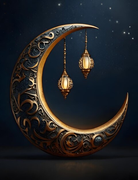 Foto la media luna de ramadán