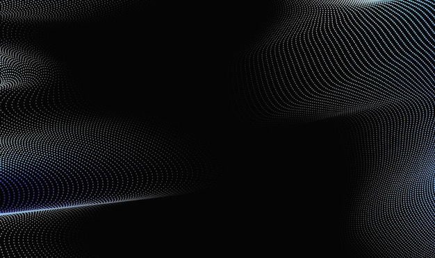 Media tonalidad azul abstracta con fondo oscuro con ondas para estandarte tamaño medio de estandarte Ilustración ba