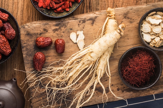 Medicina herbaria coreana: Ginseng fresco