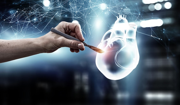 Medicina moderna e tecnologia. Cardiologia. Mídia mista