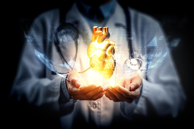 Medicina moderna e tecnologia. Cardiologia. Mídia mista