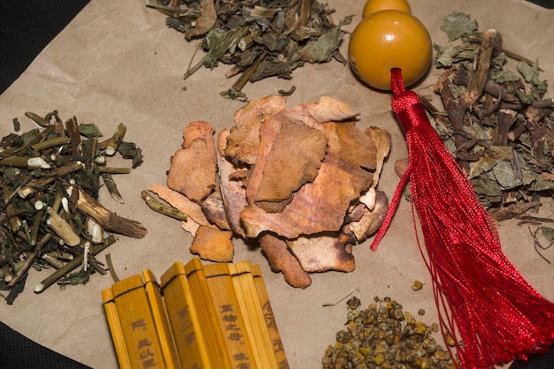 Foto medicina tradicional chinesa ainda combinação de vida