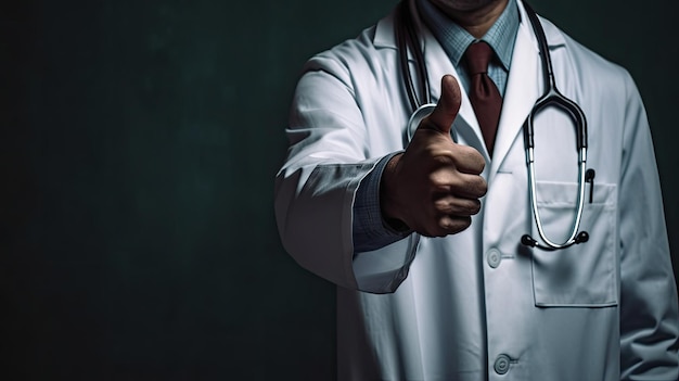 un médico con una bata blanca y un estetoscopio