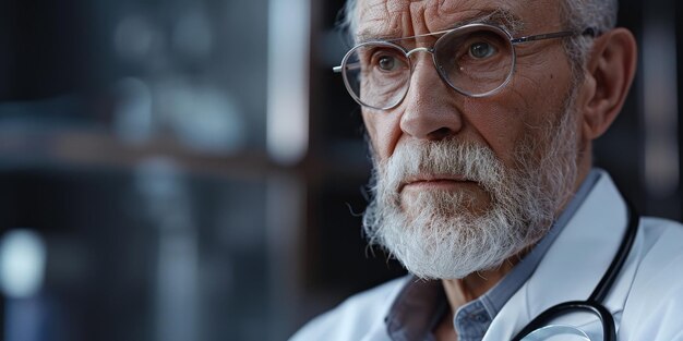 médico con una bata blanca IA generativa