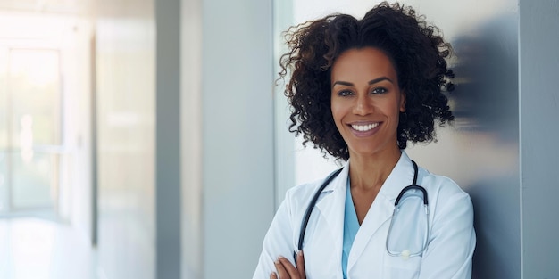 médico con una bata blanca IA generativa