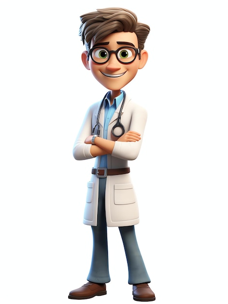 Foto médico de retratos de personagem 3d pixar