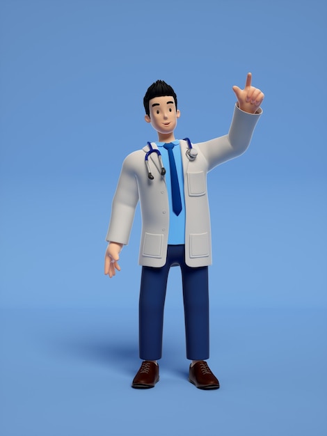 médico desenho animado 3d