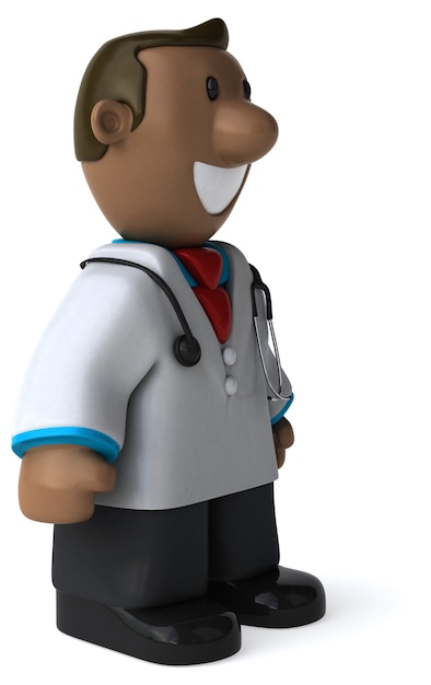 Médico divertido - ilustração 3D