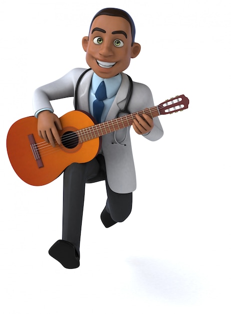 Médico divertido - ilustração 3d