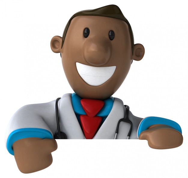 Foto médico divertido ilustração 3d