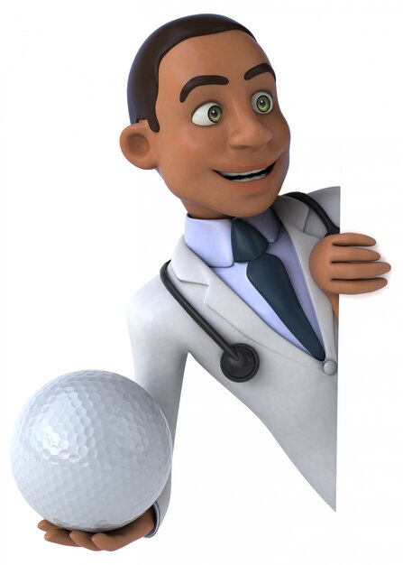 Médico divertido - personagem 3D