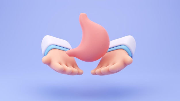 Médico especialista Cuide dos órgãos da ilustração médica 3D do corpo