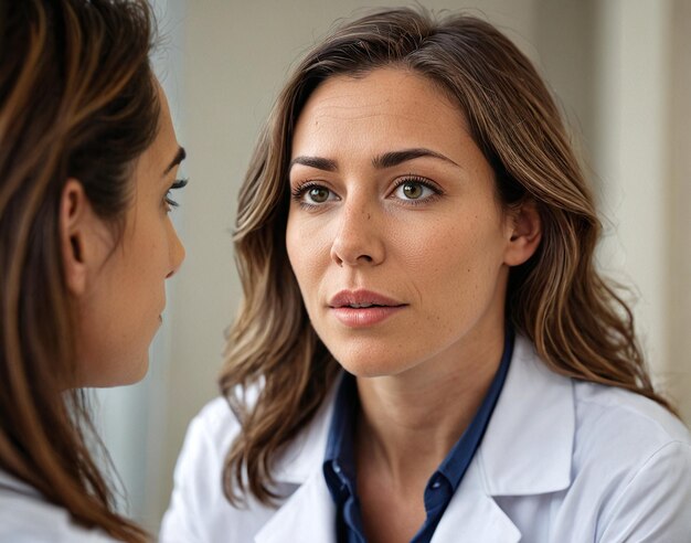 un médico hablando con un paciente