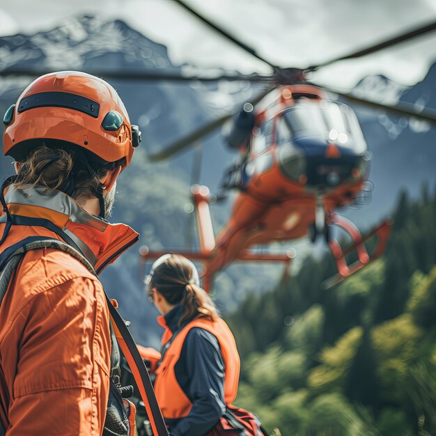 Foto un médico en un helicóptero médico curando a una persona herida día nacional de los médicos y día mundial de la salud