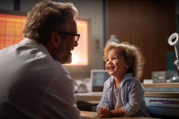 Médico infantil no hospital