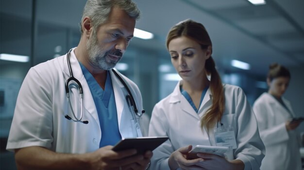 Médico con paciente generativo ai