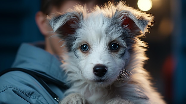 Médico veterinario con un lindo perro Generativo Ai