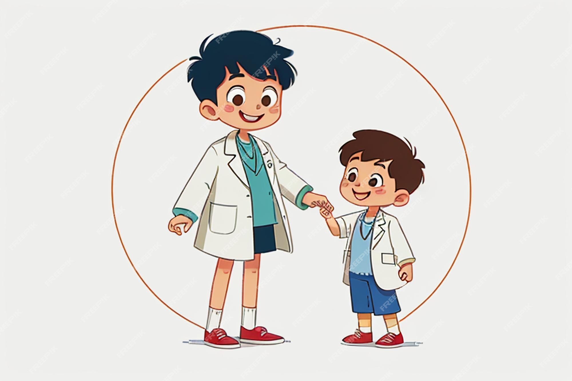 Médico médico preto e branco dos desenhos animados cartazes para a parede •  posters bata, pediátrico, dr