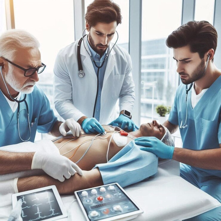 Los médicos están operando a un paciente.
