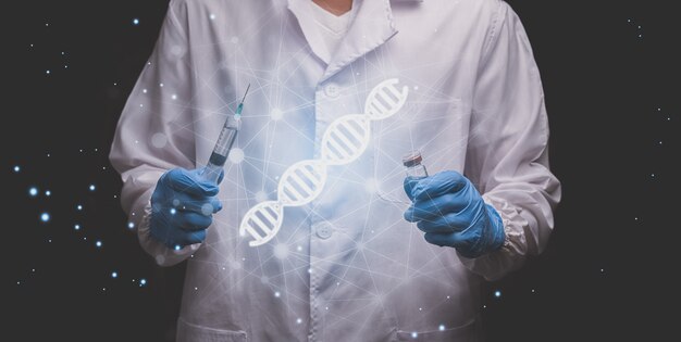 Médicos mostram um holograma de DNA para tratar doenças