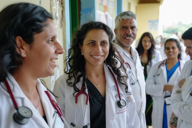 Foto médicos voluntarios compasivos