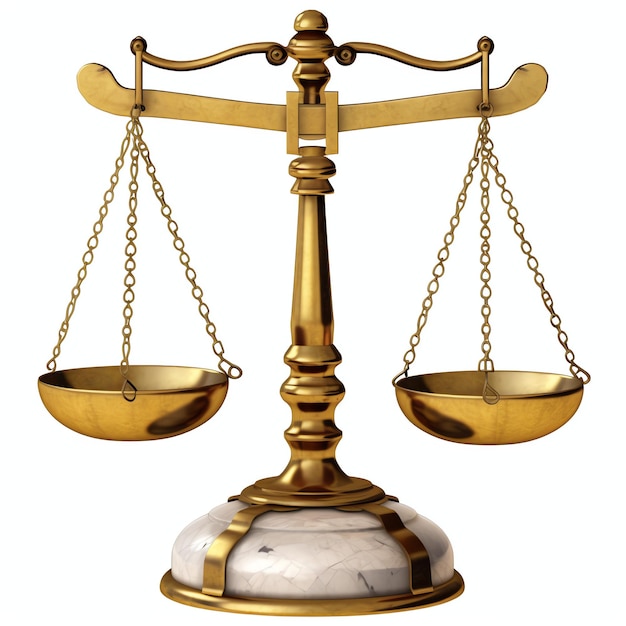 Foto medida de escala de equilíbrio de ouro vintage ou símbolo de justiça legal dia dos advogados ou dia mundial da justiça social