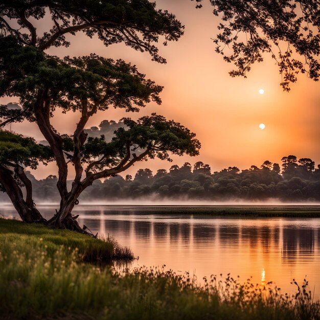 À medida que o sol se põe lançando suas tonalidades quentes e apagadas pelo céu as cores do crepúsculo pintam um quadro