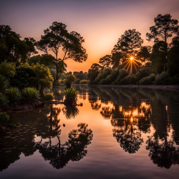 À medida que o sol se põe lançando suas tonalidades quentes e apagadas pelo céu as cores do crepúsculo pintam um quadro