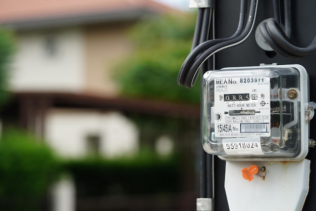 Medidor de energia elétrica de medição para custo de energia em casa e no escritório