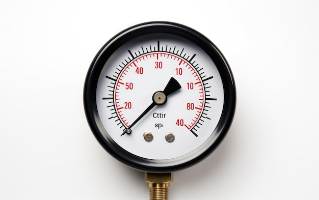 Medidor de pressão de água de qualidade isolado em fundo branco