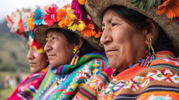 Foto en medio de los desafíos de la globalización, las mujeres indígenas del perú afirman sus derechos y afirman su identidad cultural reclamando su lugar como administradoras de la tierra y guardianas de su patrimonio.