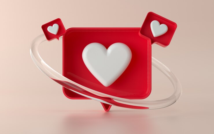 Medios de comunicación social 3D como ilustración del icono de notificación en 3d