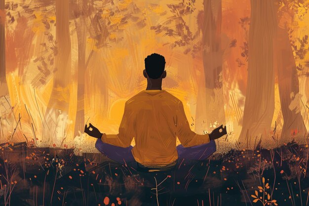 Foto meditación consciente para el bienestar mental