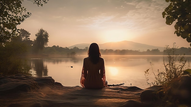 Meditationsfrau