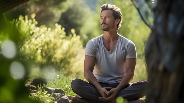 Foto meditationstechniken zur reduzierung von stress und zur klarheit des geistes