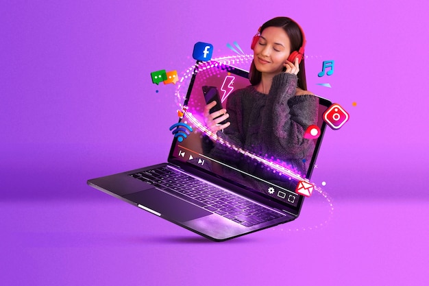 Medium-Schuss-Frauen-Influencer-Marketing