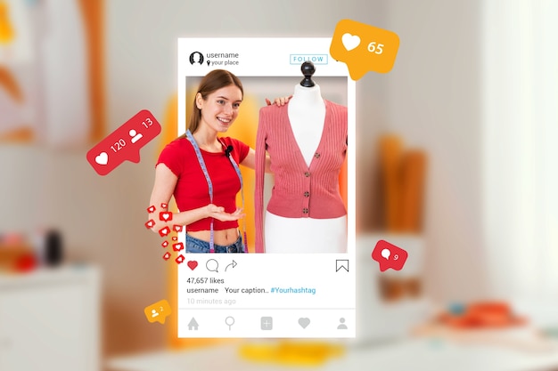 Medium-Schuss-Frauen-Influencer-Marketing