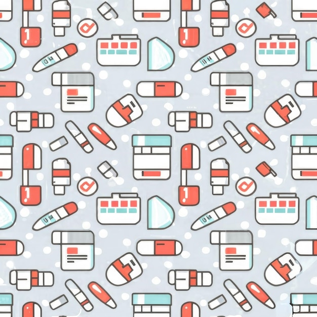 Medizin nahtloser Hintergrund Apotheken-Krankenhauskonzept Vektorillustration