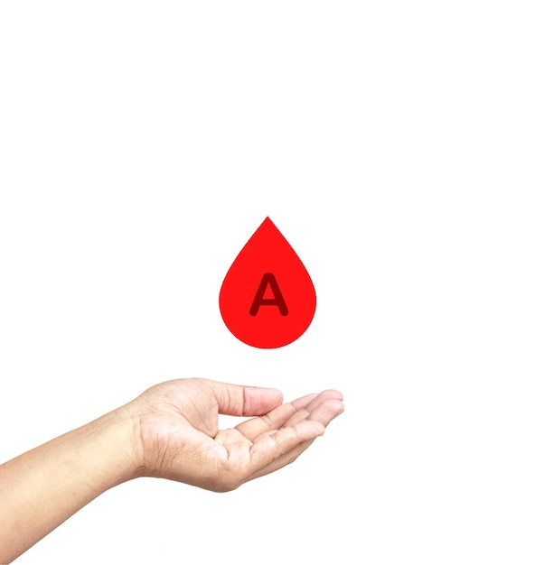 Medizin- und Gesundheitskonzept Handfang Ein Bluttropfen Wohltätigkeit und Pflege