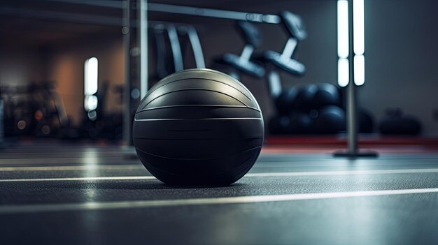 Medizinball Rebounder in einem leeren Fitnessstudio