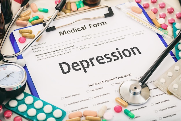 Medizinische Form Diagnose Depression