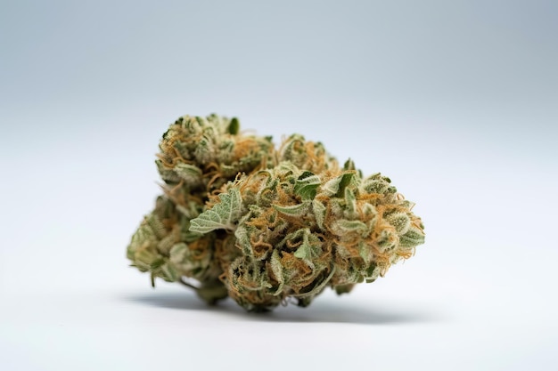Medizinische Marihuana-Knospe auf weißem Hintergrund