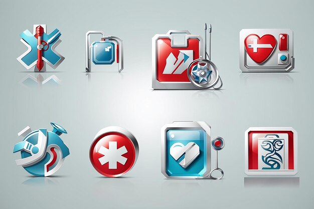 Foto medizinische und diabetes und krankenhaus-symbol und web-schaltflächen